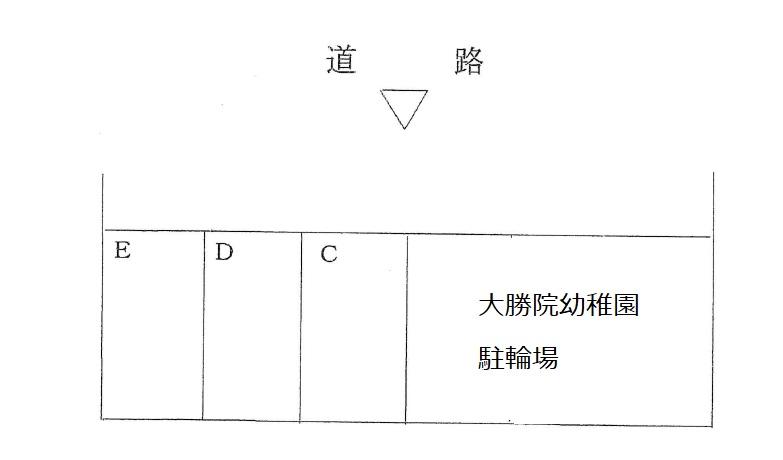 大勝院第2駐車場の駐車配置図