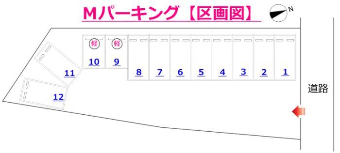 Ｍパーキング（吉原町）の駐車配置図