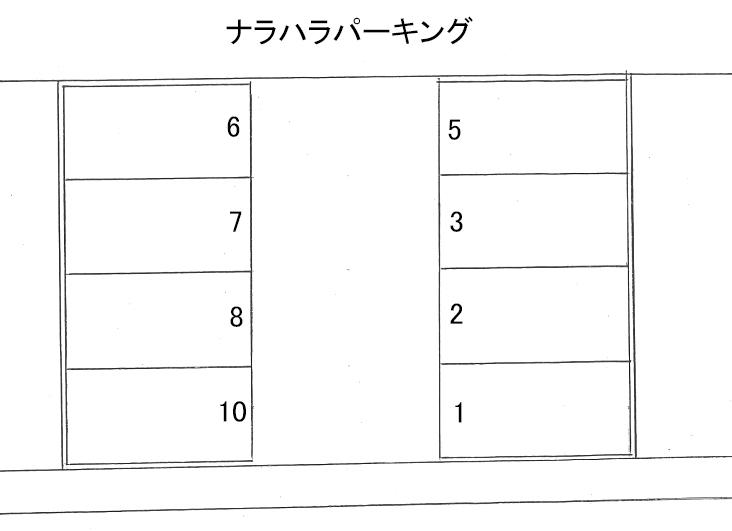ナラハラパーキングの駐車配置図