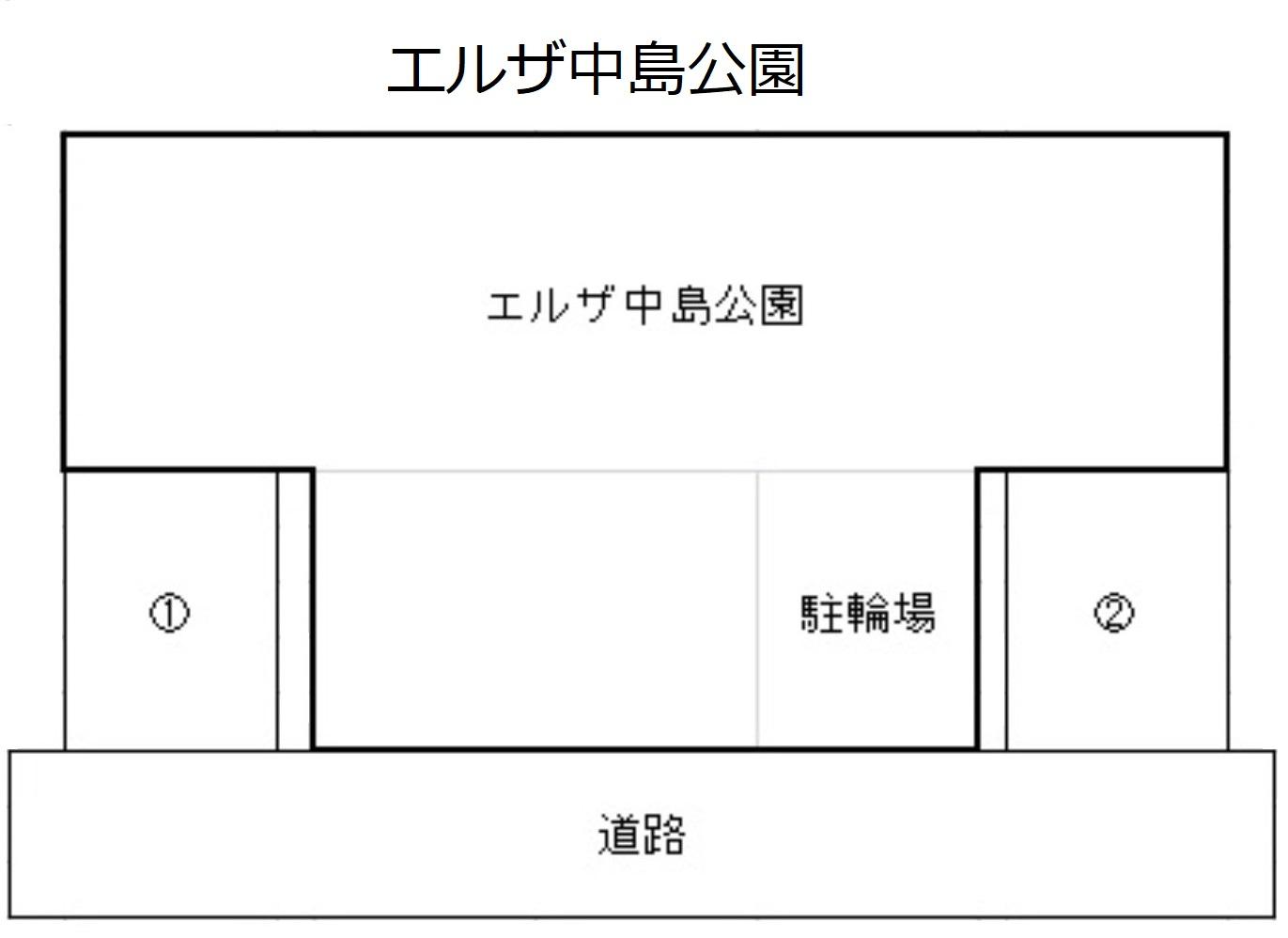 エルザ中島公園の駐車配置図