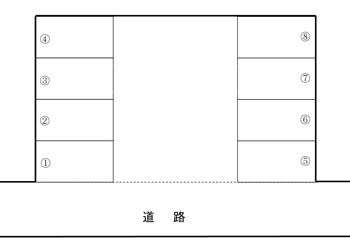 馬場駐車場の駐車配置図