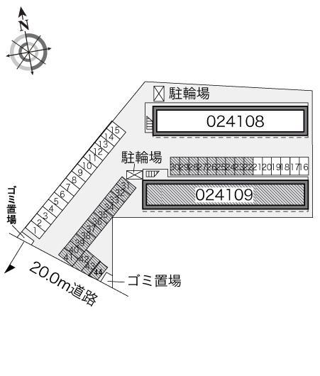 アベニュー(24109)の駐車配置図