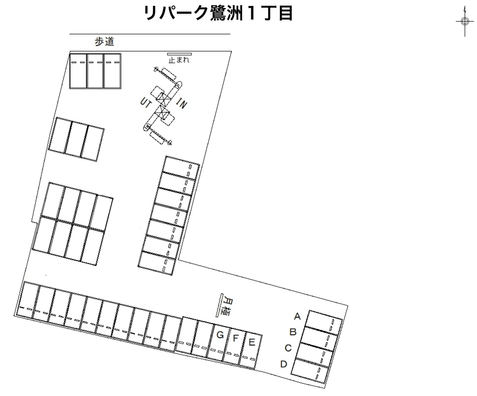 鷺洲１丁目の駐車配置図