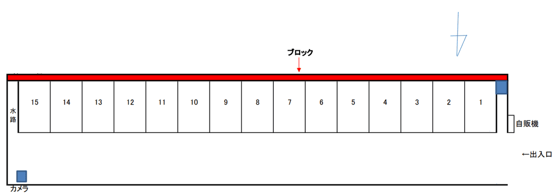 新栄モータープールの駐車配置図