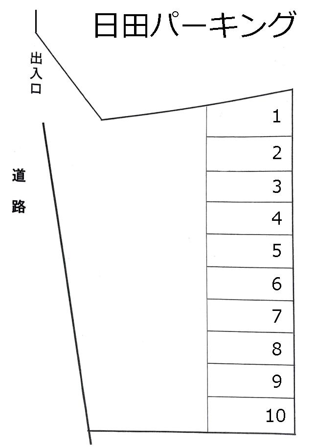 日田パーキングの駐車配置図