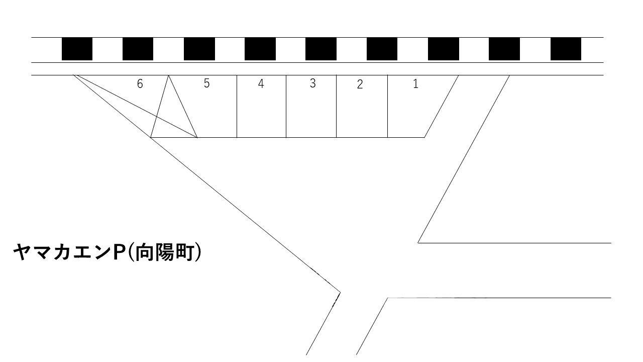ヤマカエン駐車場（向陽町）の駐車配置図