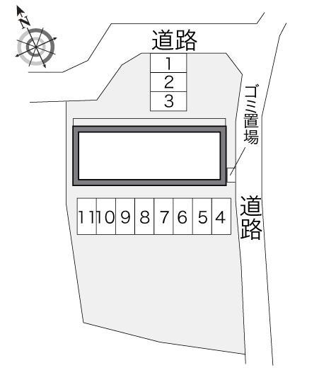 カーサ　Ｔ(23174)の駐車配置図
