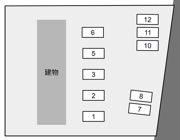 Ｈｏｍｅ Ｇｒｏｗ別駐車場の駐車配置図