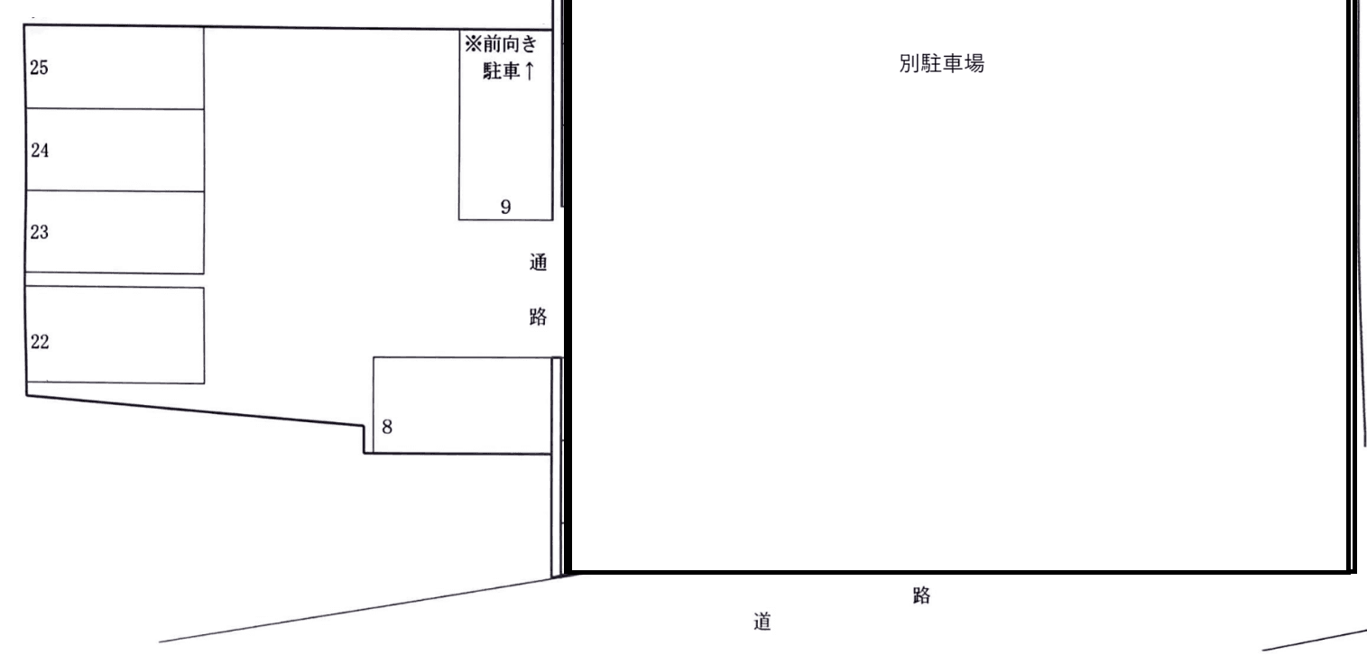 山口パーキングの駐車配置図