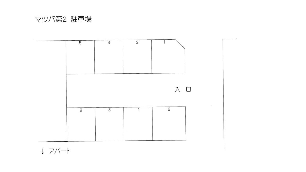 マツバ第2駐車場の駐車配置図