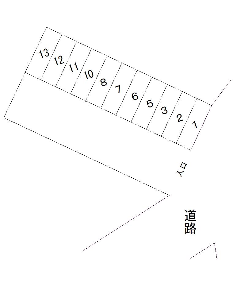 林丸山駐車場の駐車配置図