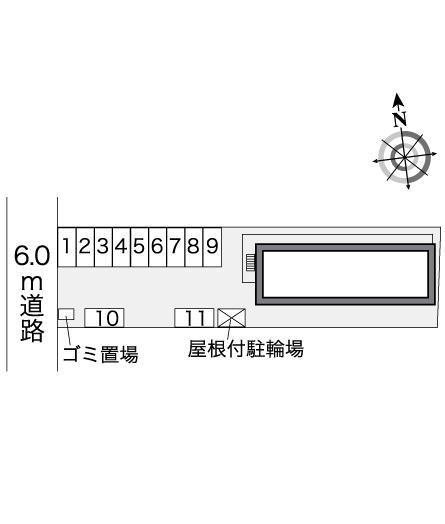 南黒田(27384)の駐車配置図