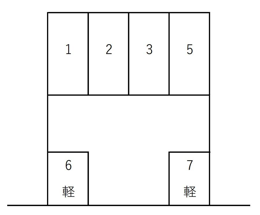 第一ひかり駐車場の駐車配置図