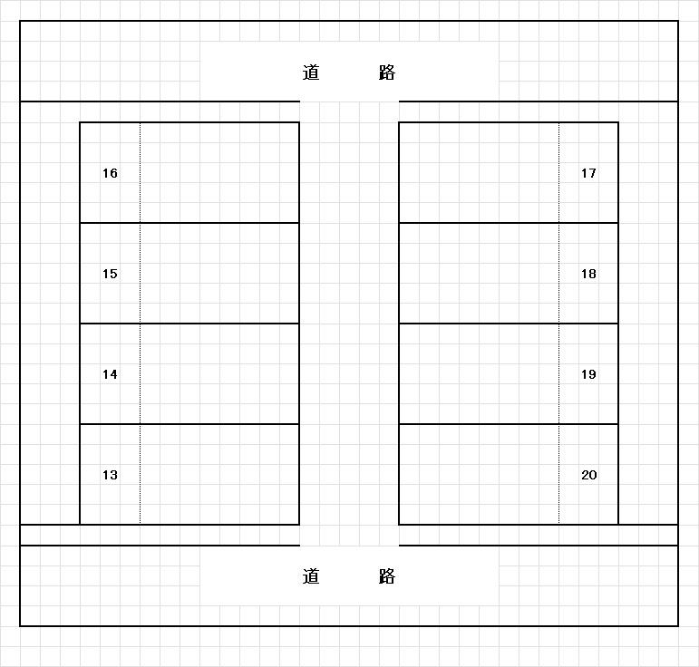 第2鈴木駐車場の駐車配置図