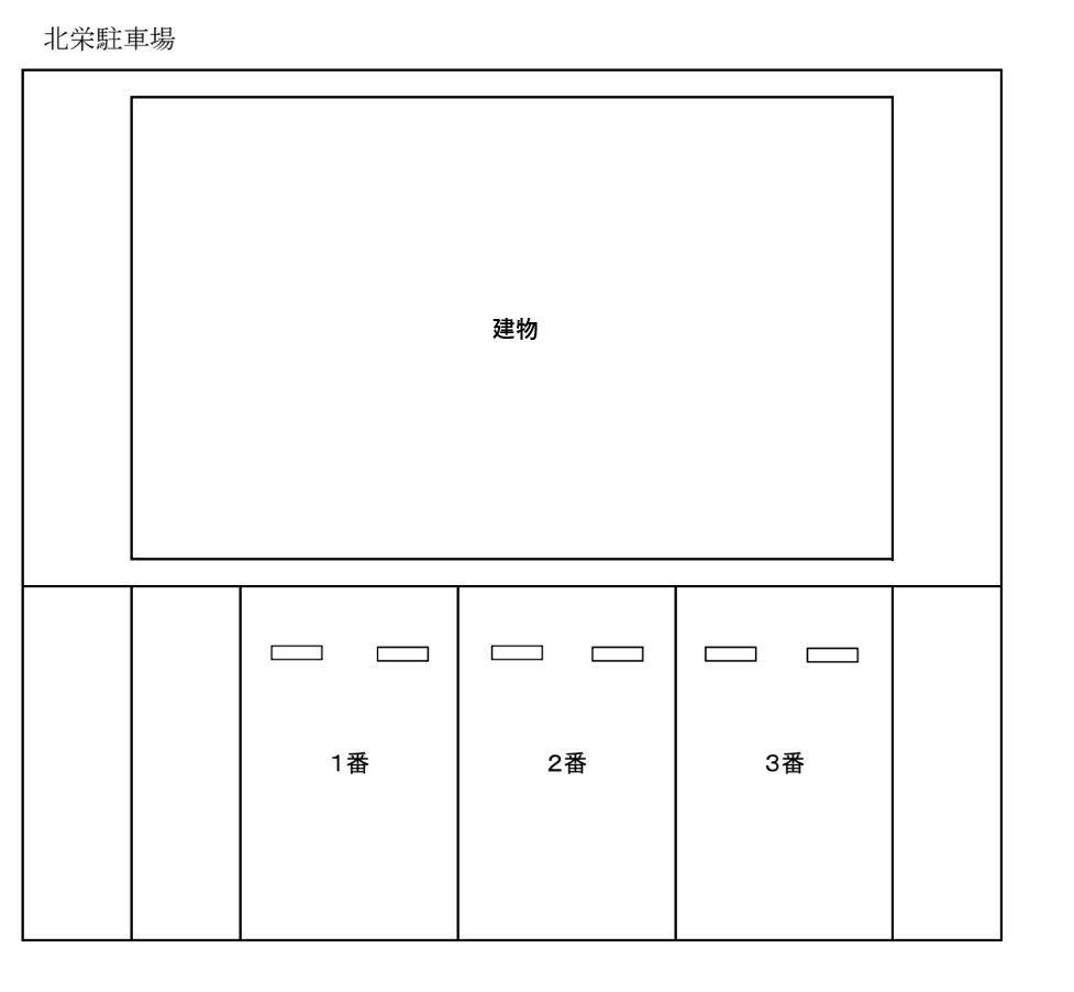 北栄駐車場の駐車配置図