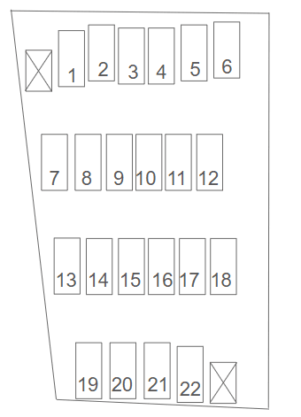 サンリット日並の駐車配置図
