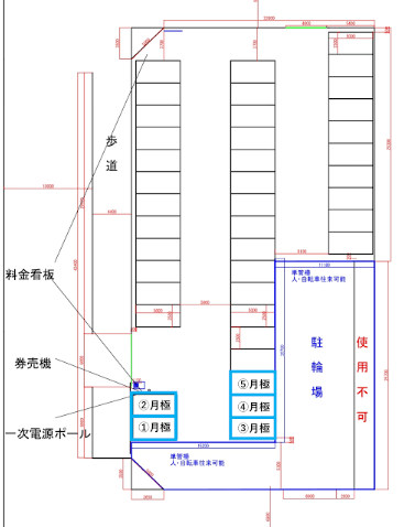 御厨駅前第３の駐車配置図