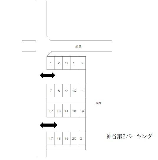 神谷第２パーキングの駐車配置図