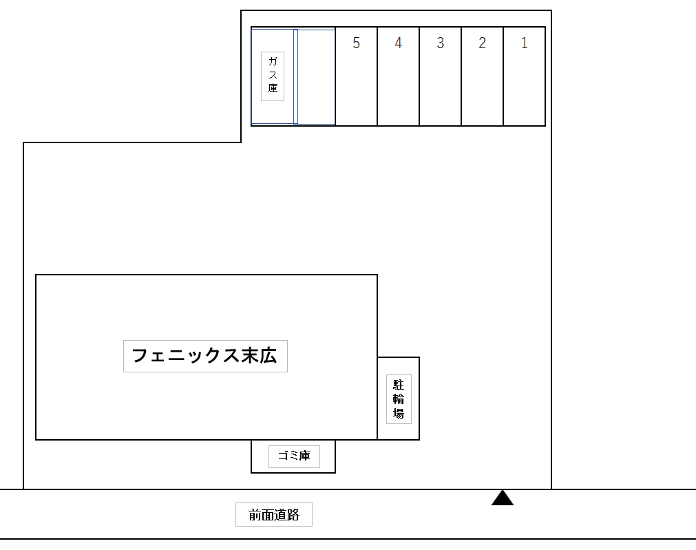 川口市末広3丁目駐車場(フェニックス末広)の駐車配置図