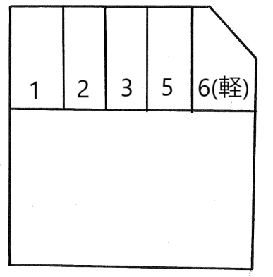 下市場町３丁目１５番６の内の駐車配置図