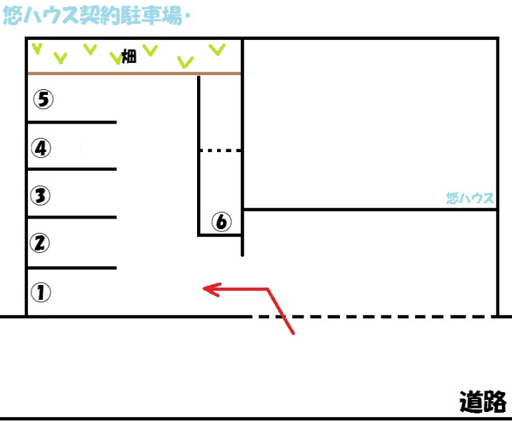 悠ハウス契約駐車場の駐車配置図