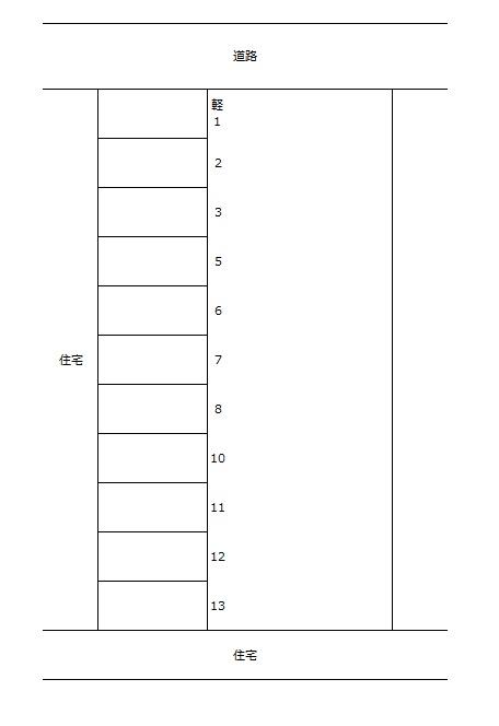 オリーブパーキングの駐車配置図
