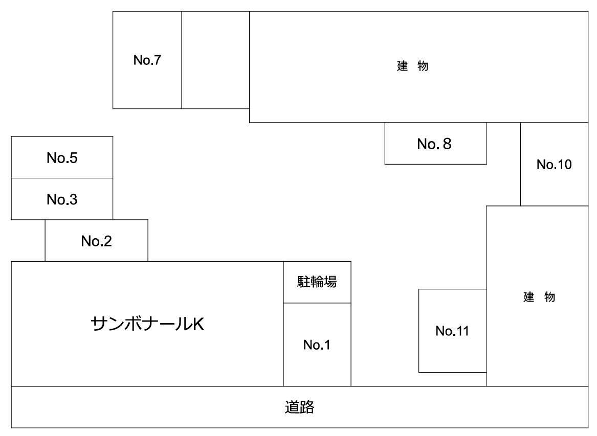 サン・ボナールKの駐車配置図