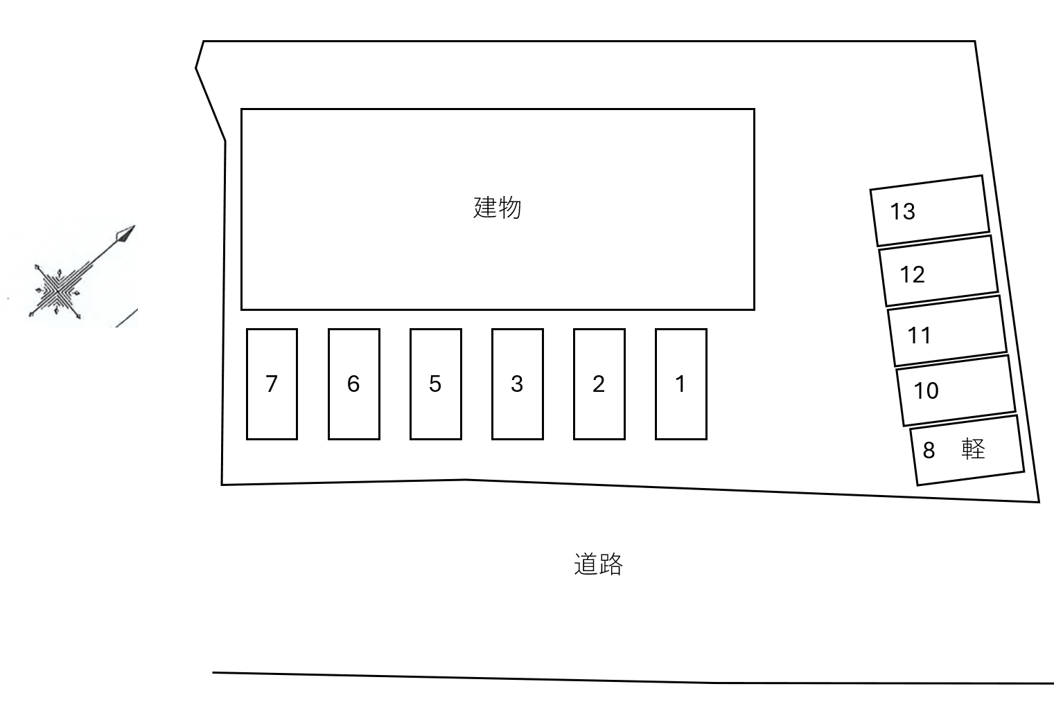 Ｍｉｗａ　Ｈｏｕｓｅ別駐車場の駐車配置図