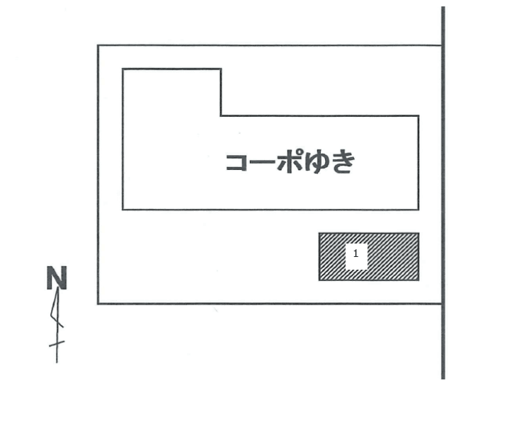 コーポゆき駐車場の駐車配置図
