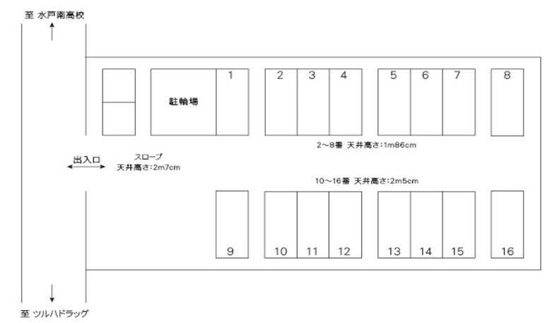 Orchid Court駐車場の駐車配置図