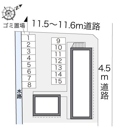 ＰＬＵＭＳ(17593)の駐車配置図