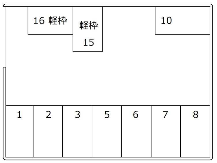 大丸モータープールの駐車配置図