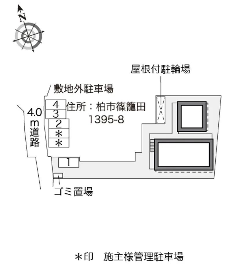 ルーチェ(31561) 敷地外駐車場の駐車配置図