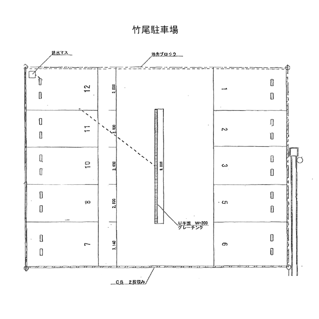 竹尾駐車場の駐車配置図