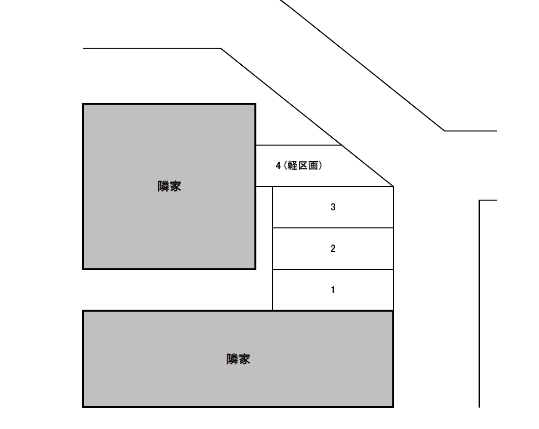 田迎２丁目駐車場の駐車配置図