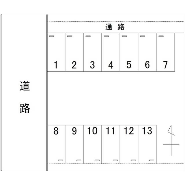 北安江3丁目Sパーキングの駐車配置図