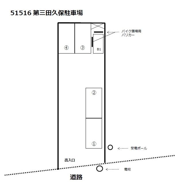 【51516】第三田久保駐車場の駐車配置図