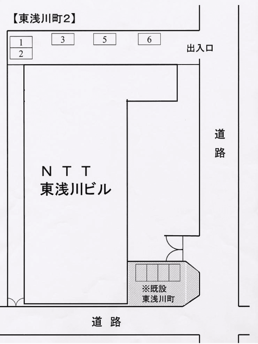 東浅川町2駐車場の駐車配置図