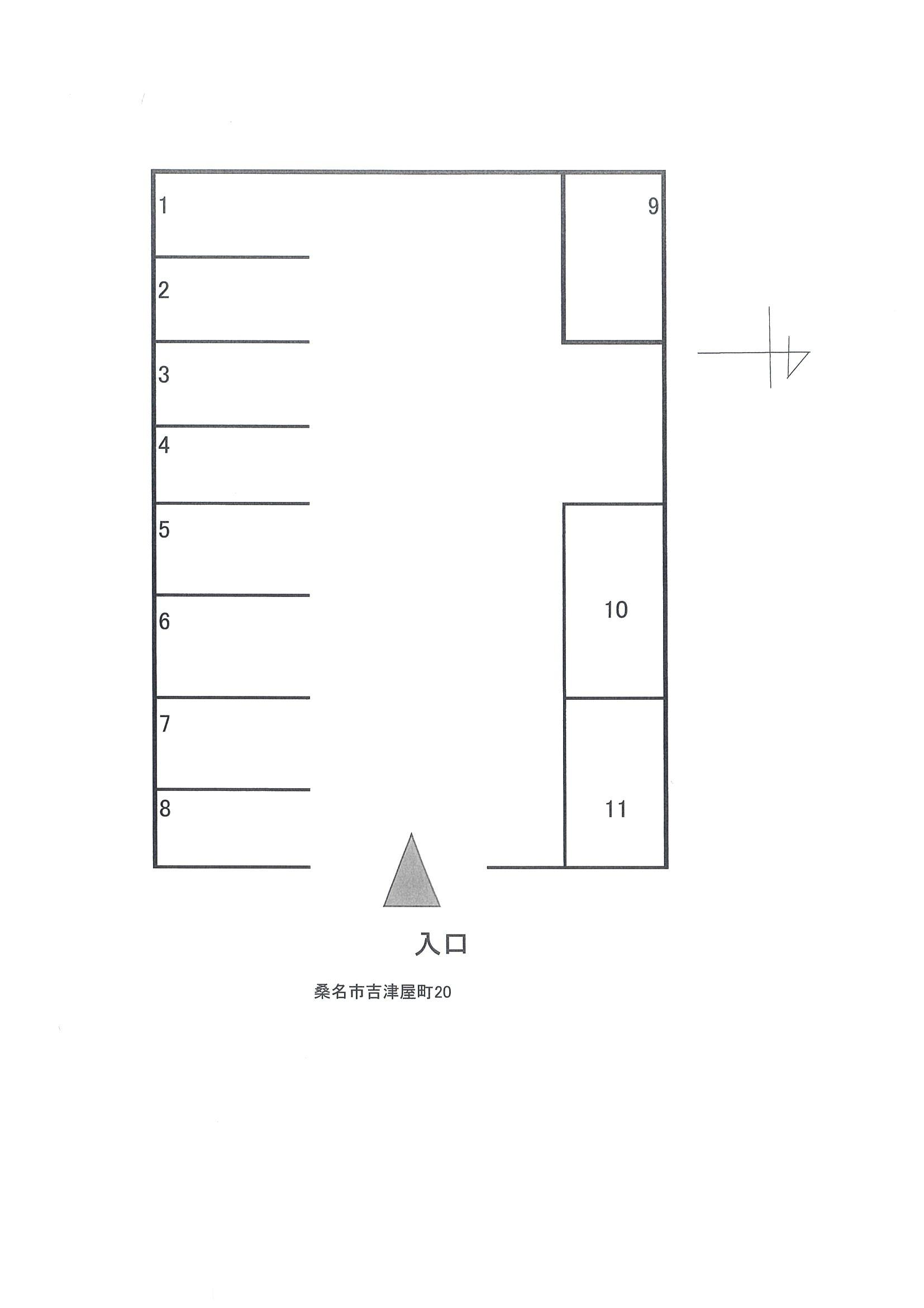 吉津屋町　第2浅井駐車場の駐車配置図