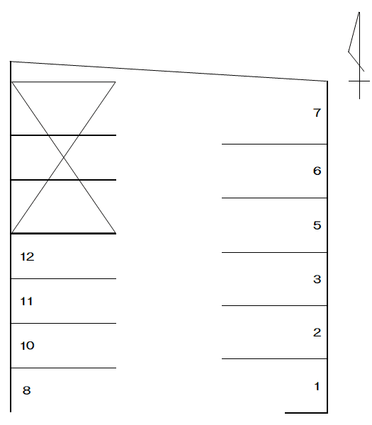 ７３４の駐車配置図
