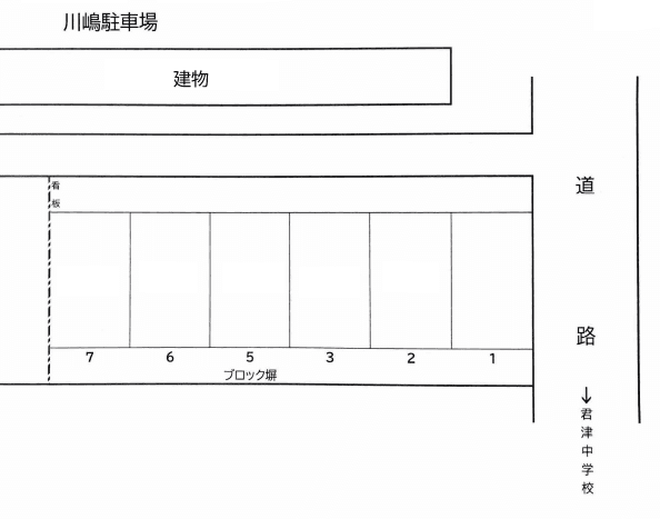 川嶋駐車場の駐車配置図