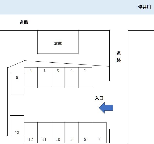 スカイハイツ駐車場の駐車配置図