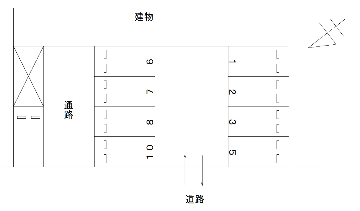 FKサンハイツ徳重Ⅲ（Ｂ）駐車場の駐車配置図