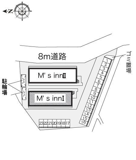 Ｍ’ｓ　ｉｎｎⅠ(18864)の駐車配置図