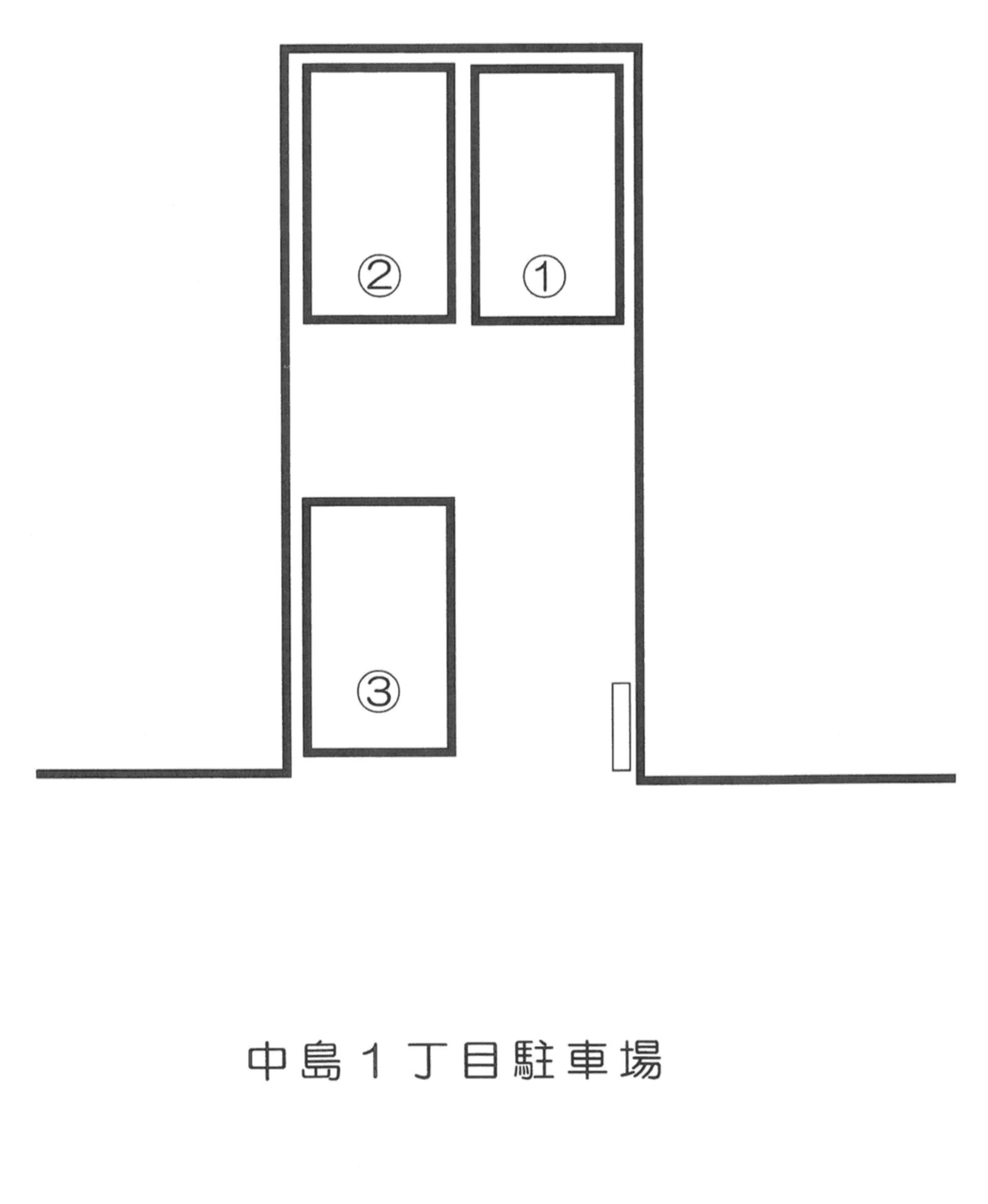 中島1丁目駐車場の駐車配置図