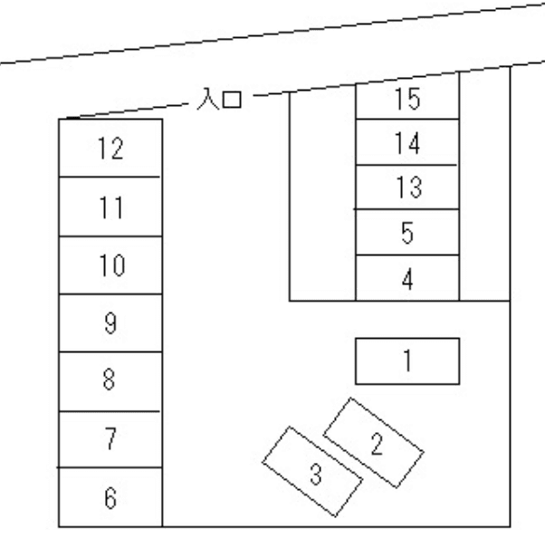 府川月極駐車場（楠岡）の駐車配置図