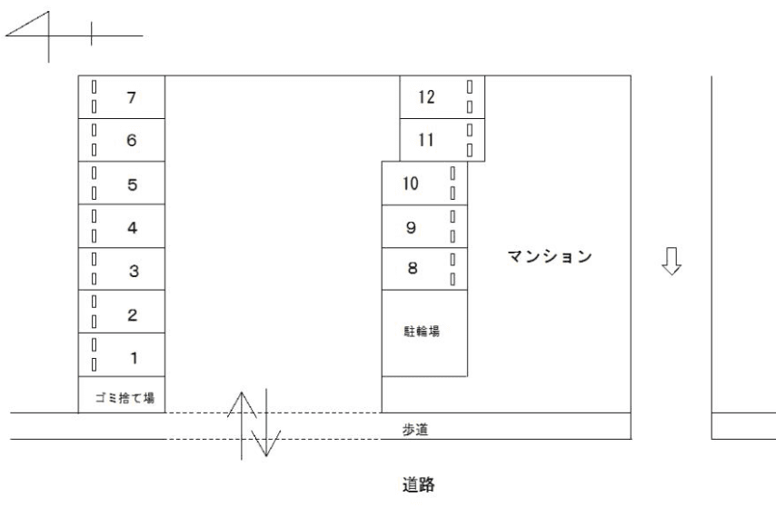 FKスプリングプレイス駐車場の駐車配置図