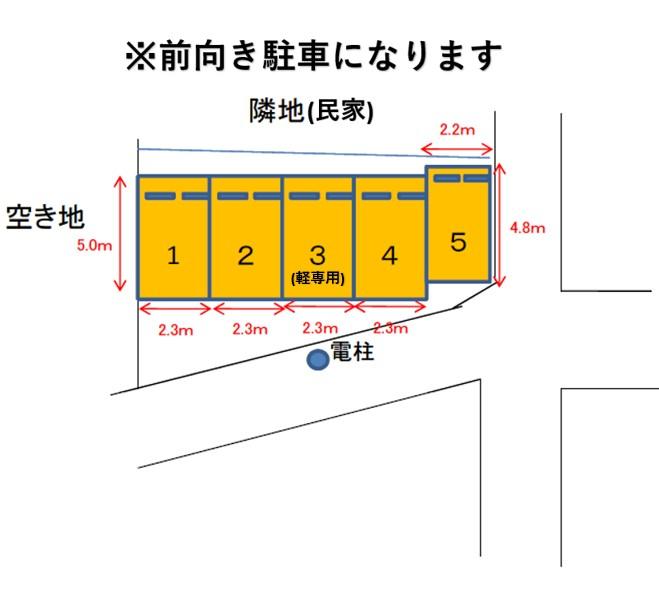 千早駐車場の駐車配置図