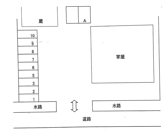 飯嶌パーキングの駐車配置図