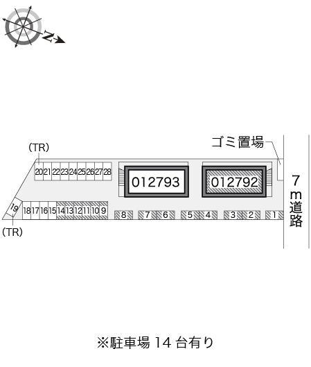 ウエストＩ(12792)の駐車配置図